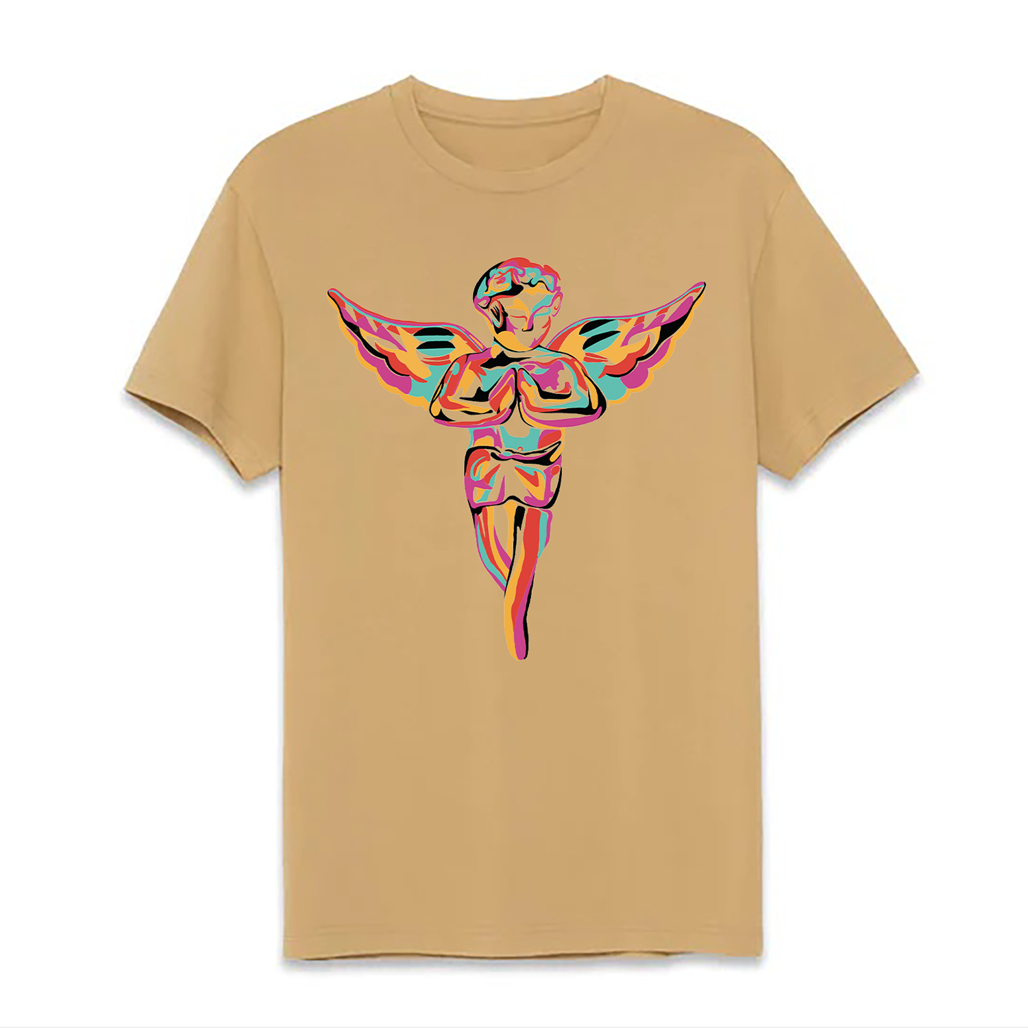 Coral Angel Tan T-shirt
